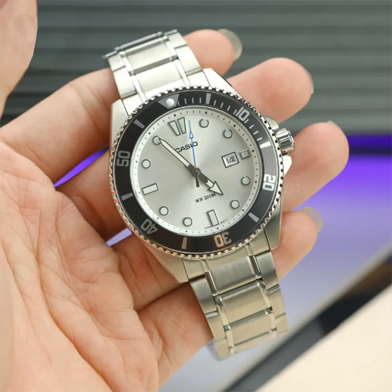 Casio Duro Diver's 200M White Dial Casual Men's Watch- MDV-107D-7AV